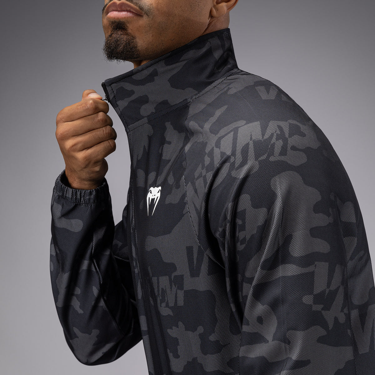 Venum Trooper Herren Trainingsanzug Jacke - Schwarz/Dunkelgrau