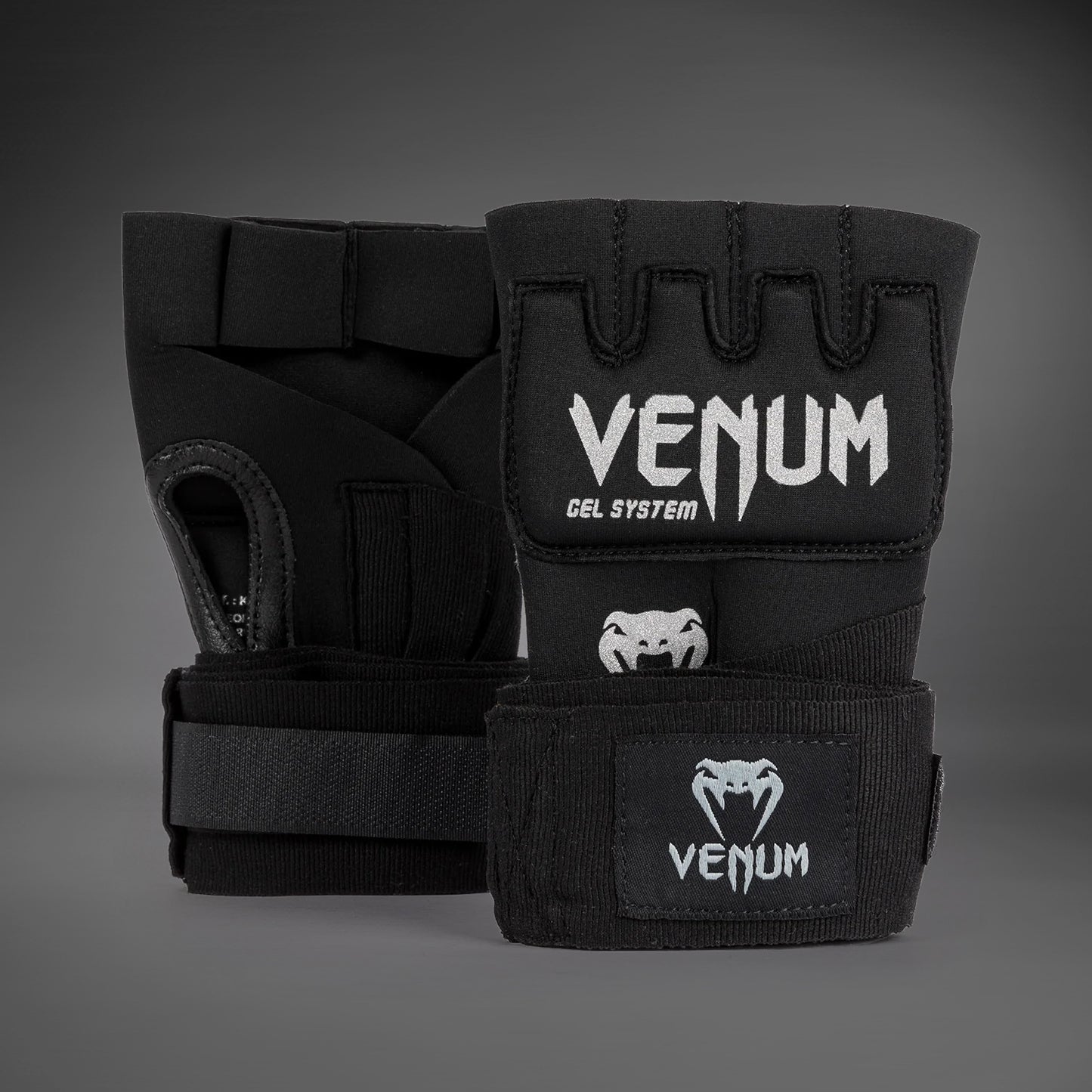 Venum Gel Kontact Handschuh Wraps - Schwarz/Silber