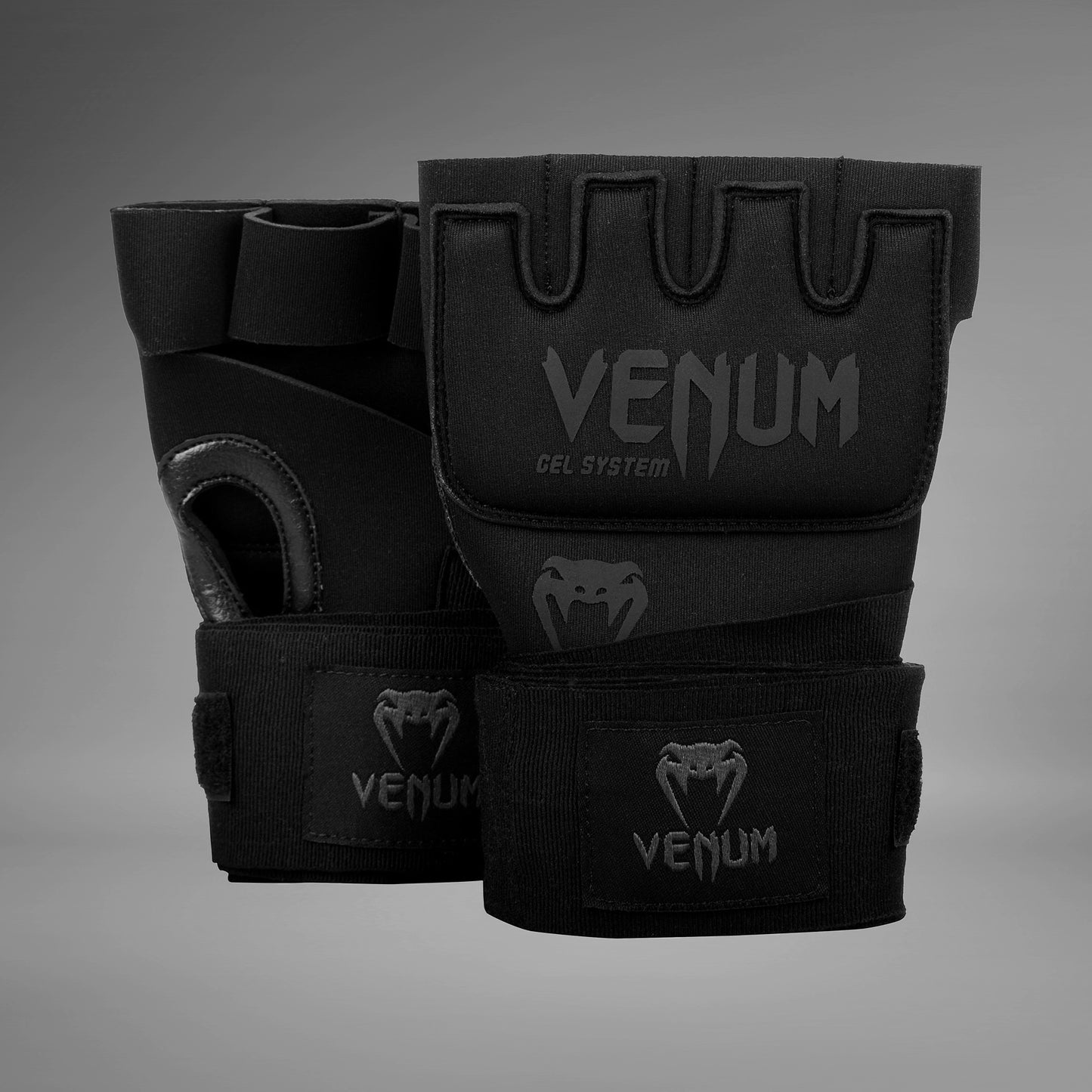 Venum Gel Kontact Handschuh Wraps - Schwarz/Schwarz