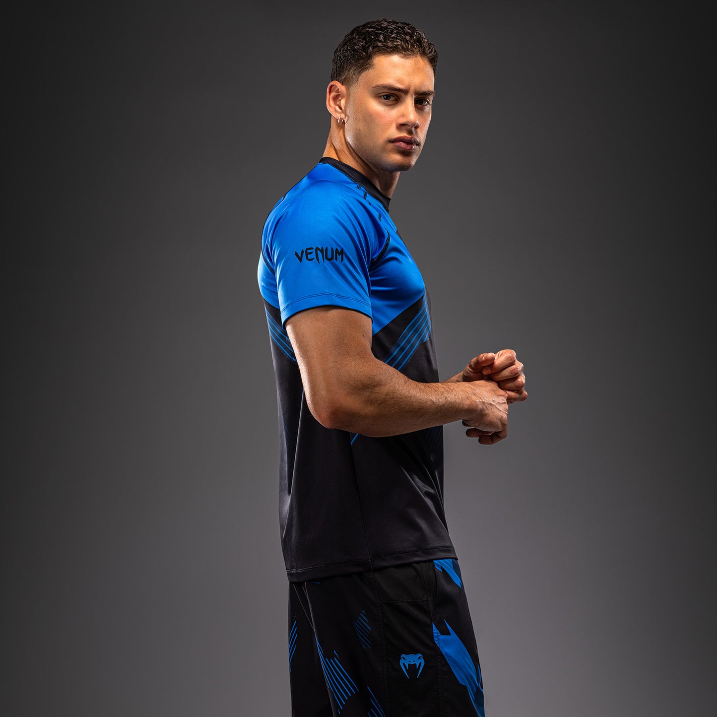 Venum No-Gi 6.0 Dry-Tech T-Shirt - Schwarz/Blau