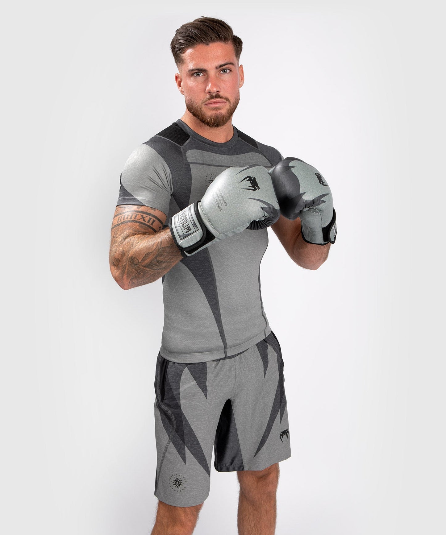 Venum Stone Compression Shirt – Kurzarm – Mineralgrün