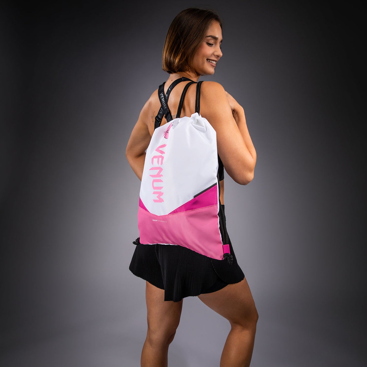 Venum Evo 2 Flower Turnbeutel (10-15L) – Weiß/Zuckerrosa