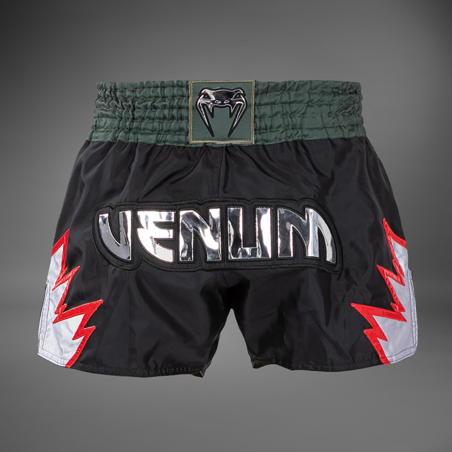 Venum Inferno Muay Thai Shorts - Tiefes Schwarz/Khaki