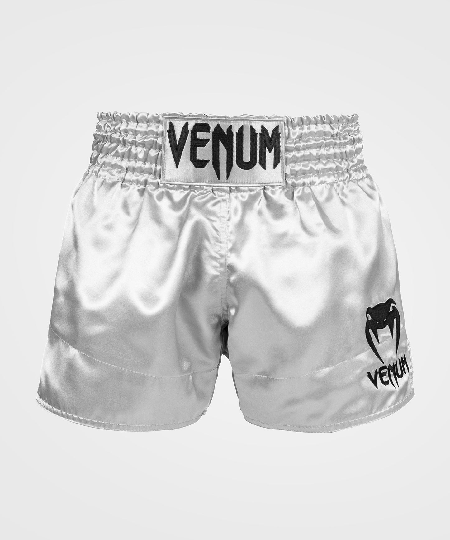 Venum Klassische Thai-Boxshorts Silber/Schwarz