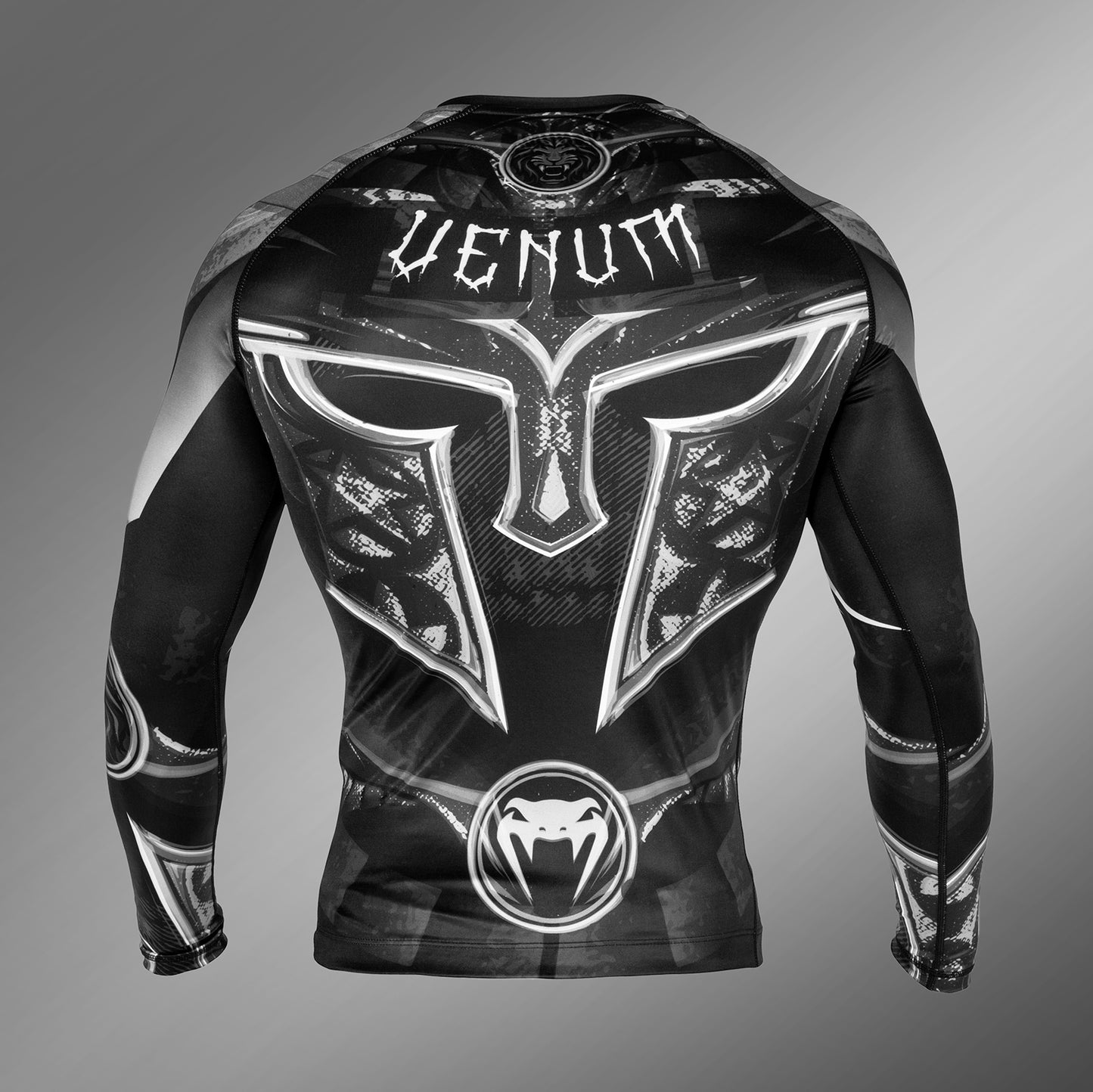 Venum Gladiator 3.0 Rashguard - Schwarz/Weiß - Langarm
