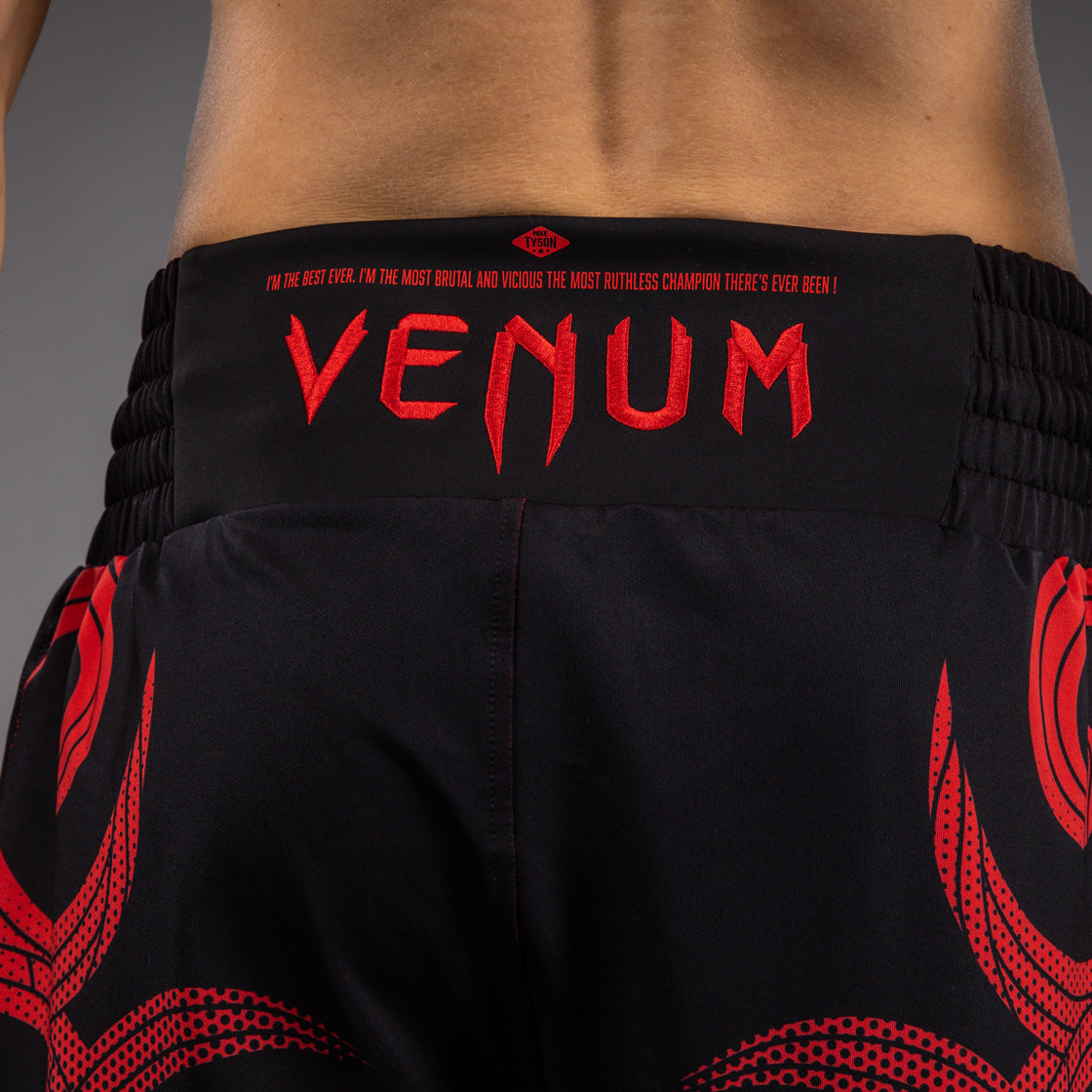 Venum x Mike Tyson Tiger Boxshorts - Tiefschwarz/Intensivrot