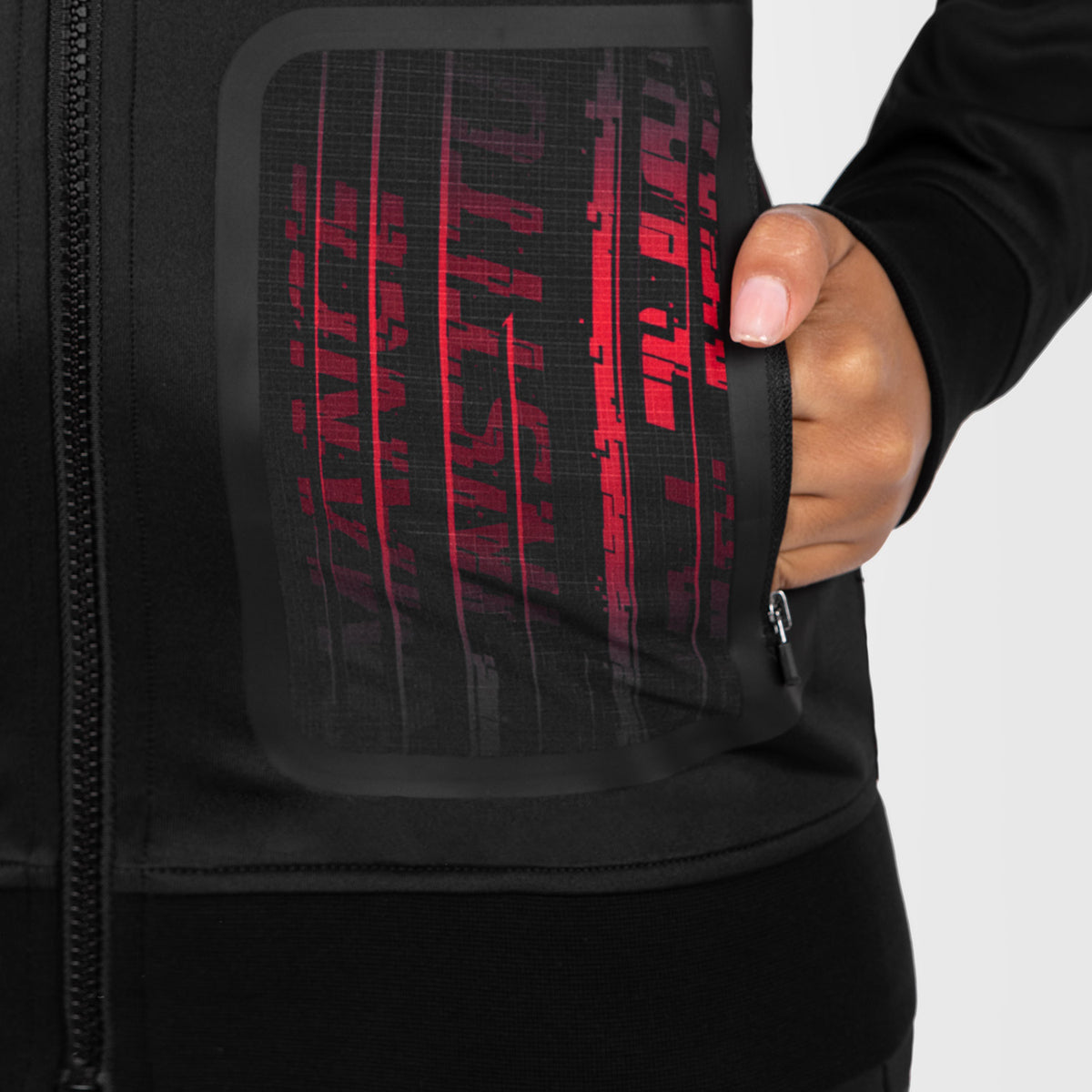 UFC Venum Performance Institute 2.0 Zip Hoodie für Frauen - Schwarz/Rot