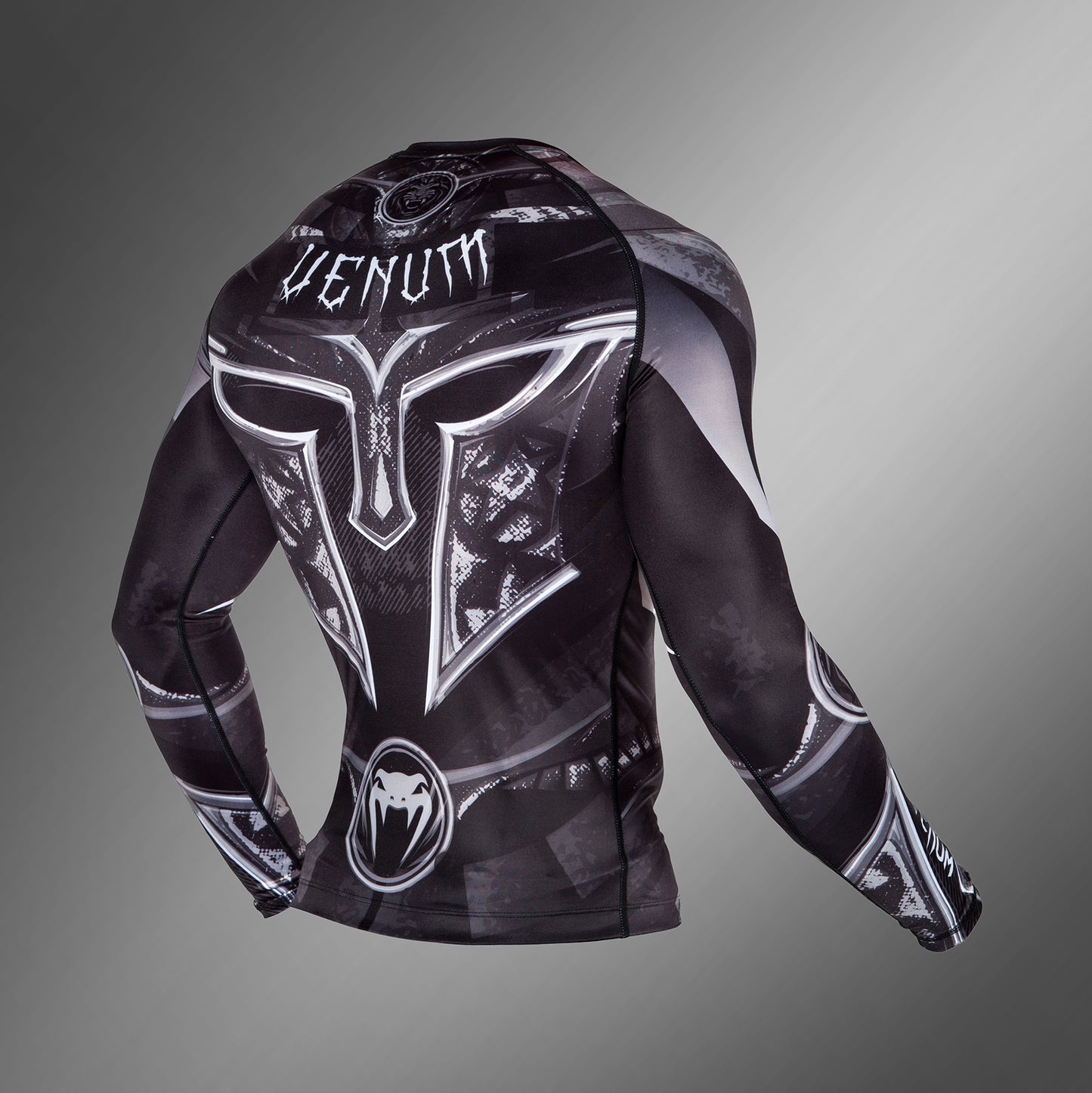 Venum Gladiator 3.0 Rashguard - Schwarz/Weiß - Langarm