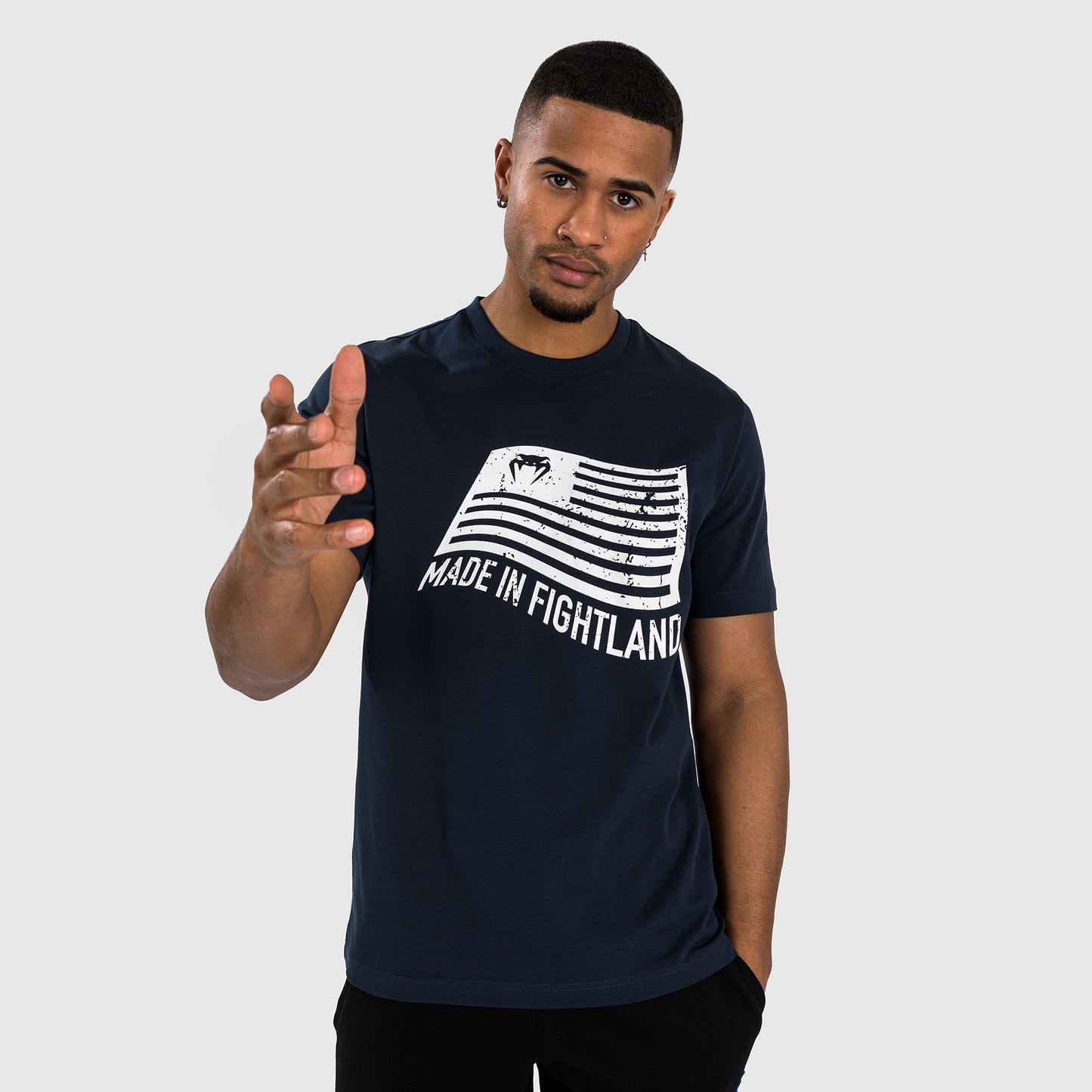 Venum Made in Fightland T-Shirt - Marineblau/Weiß