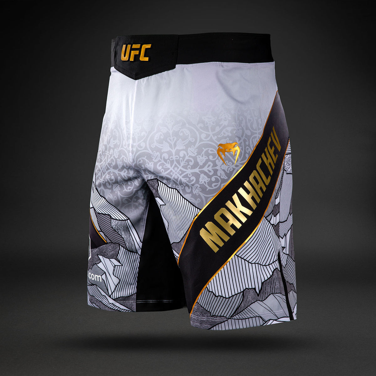 UFC Unrivaled by Venum Islam Makhachev Herren Fight Short für Männer - Weiß/Schwarz