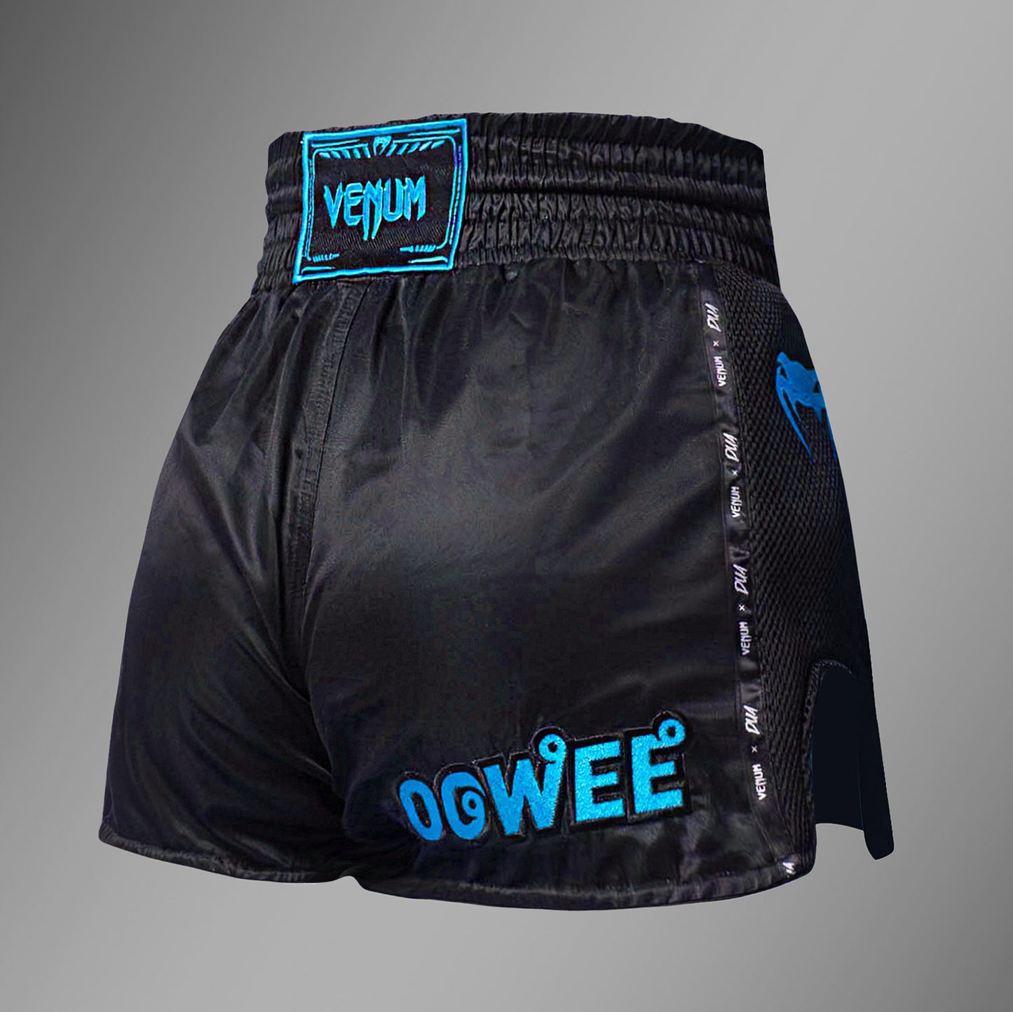 Venum x Dua Muay Thai Shorts - Schwarz/Electric Blue