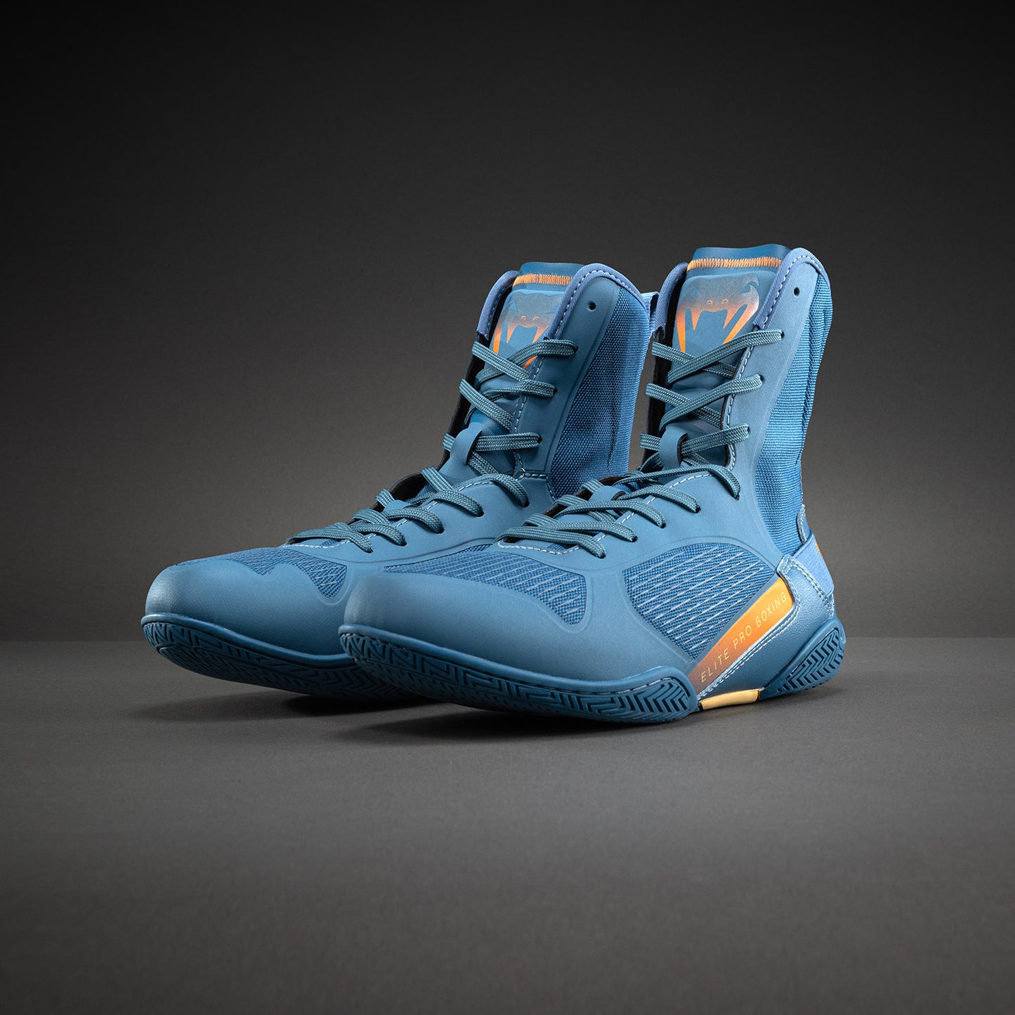 Venum Elite Neo Boxschuhe – Stahlblau/Orange