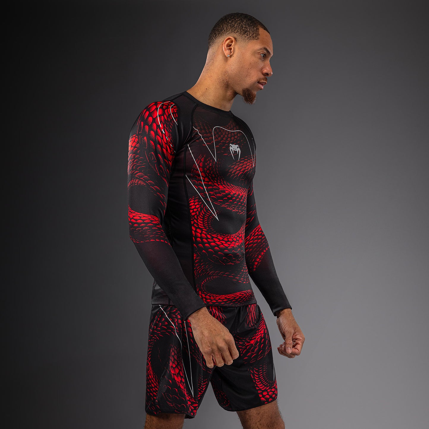 Venum Matupa Langarm Rashguard - Schwarz/Rot/Silber