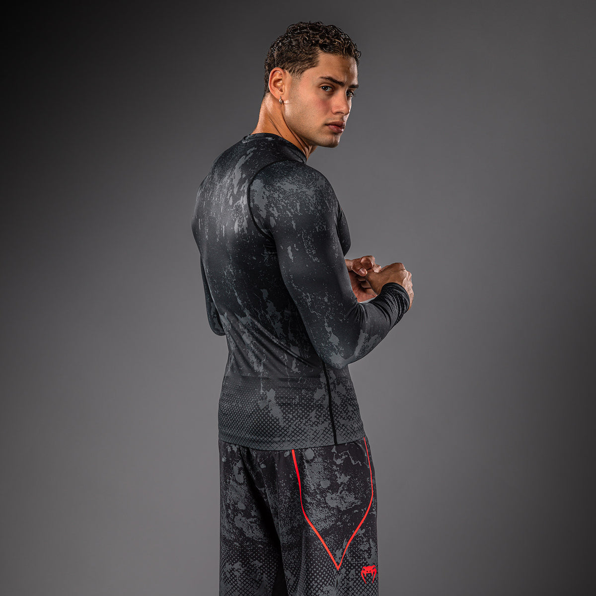 Venum x Batman Langarm-Rashguard - Schwarz/Grau/Rot