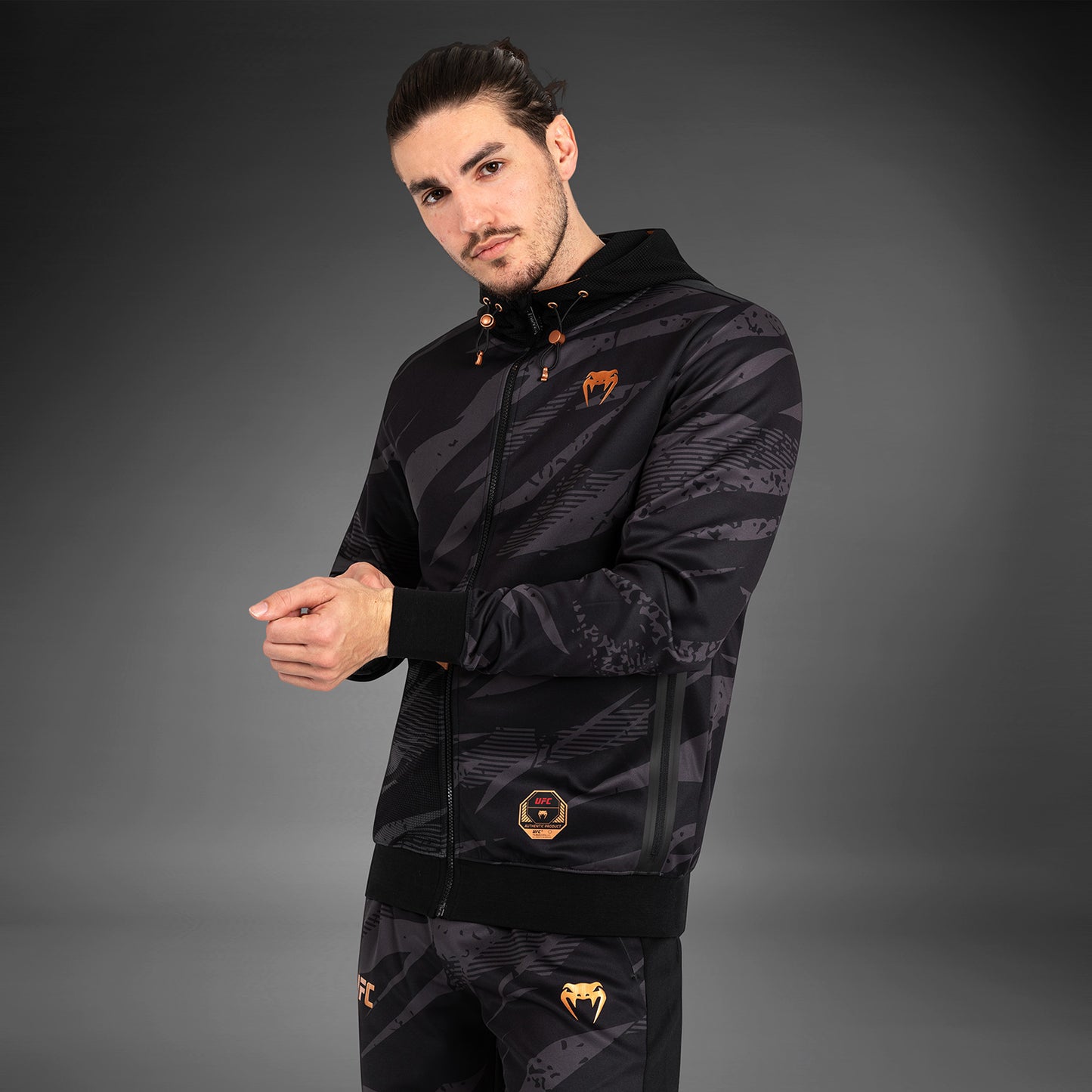 UFC Adrenaline by Venum Fight Week Herren Zip Hoodie - Urban Camo