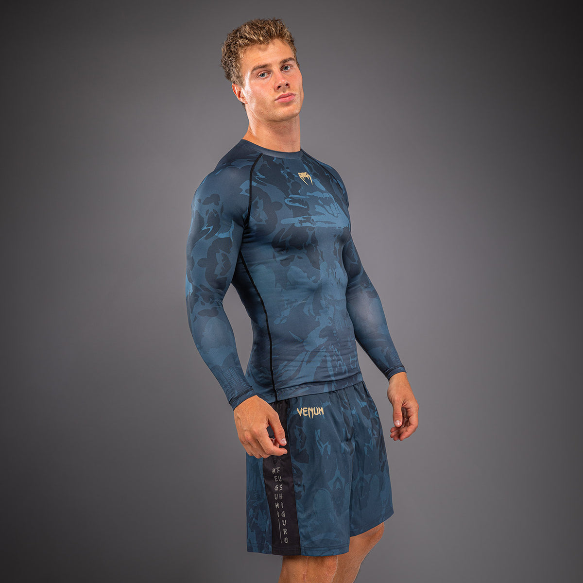 Jujutsu Kaisen x Venum Fushiguro Langarm Rashguard – Ozeanblau