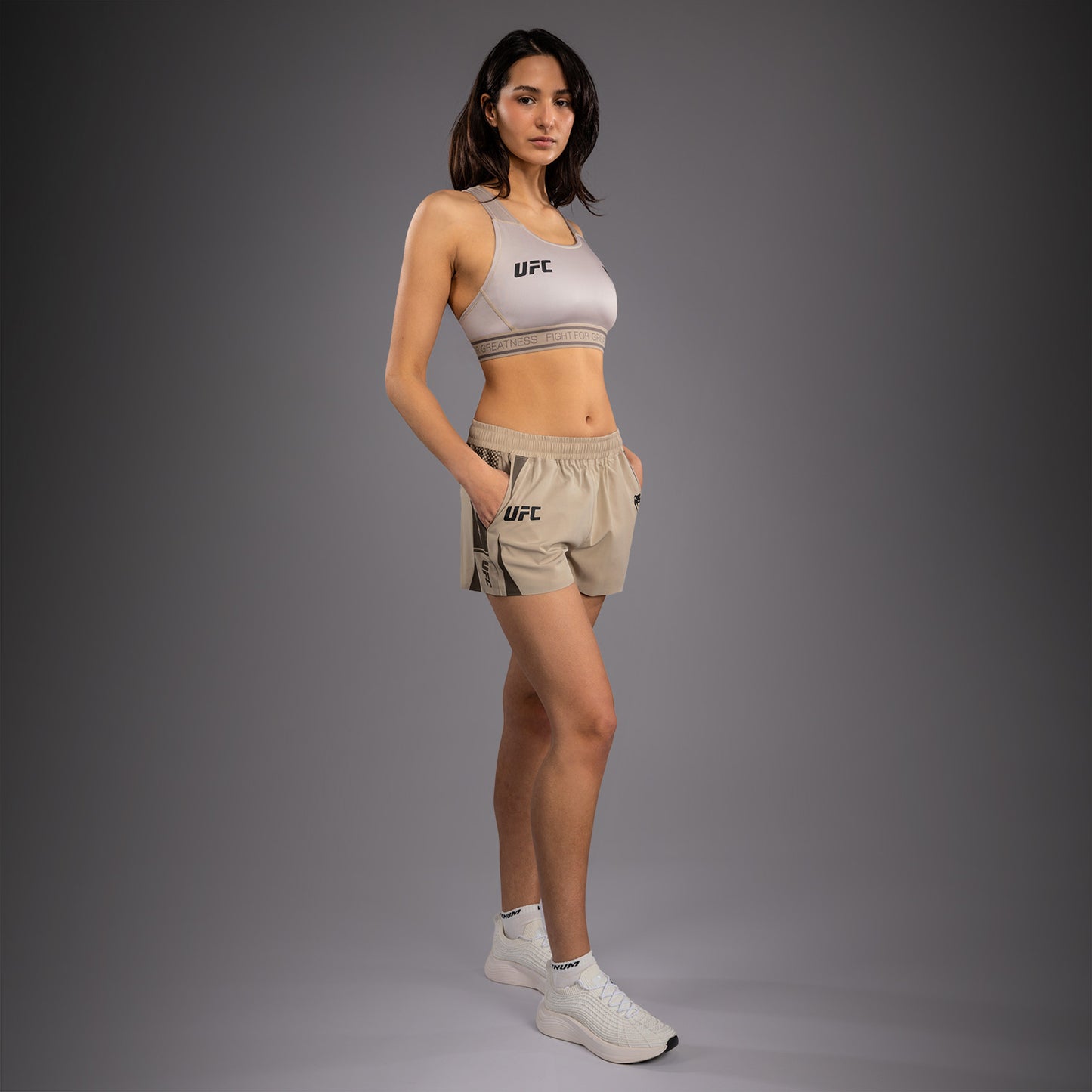 Venum UFC Unity by Venum Authentic Fight Week Damen Funktionsshorts - Sand