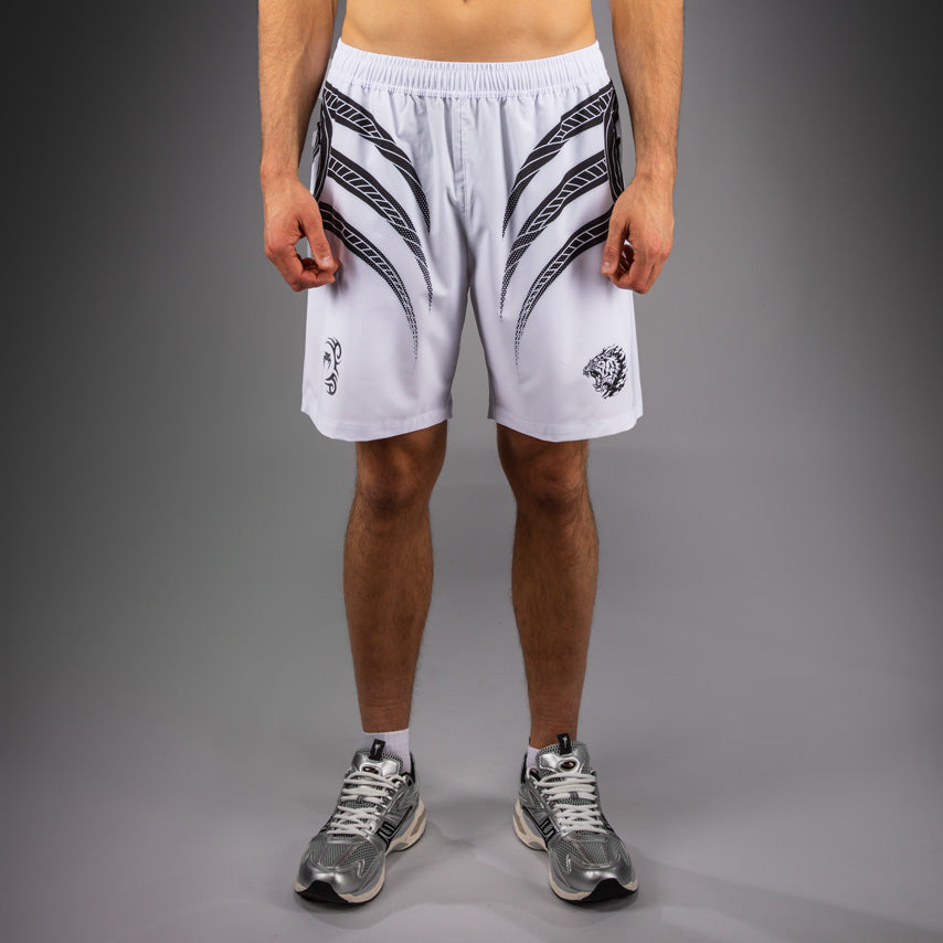 Venum x Mike Tyson Tiger Trainingsshorts - Optisch Weiß/Tiefschwarz