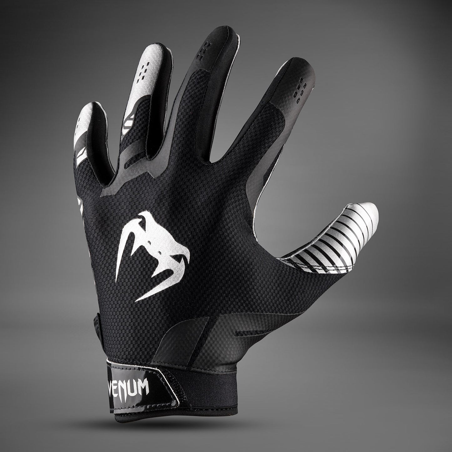 Venum Elite Football Handschuhe - Schwarz/Silber