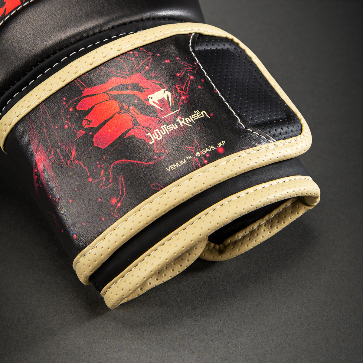 Jujutsu Kaisen x Venum Itadori Impact Evo Boxhandschuhe – Schwarz/Rot