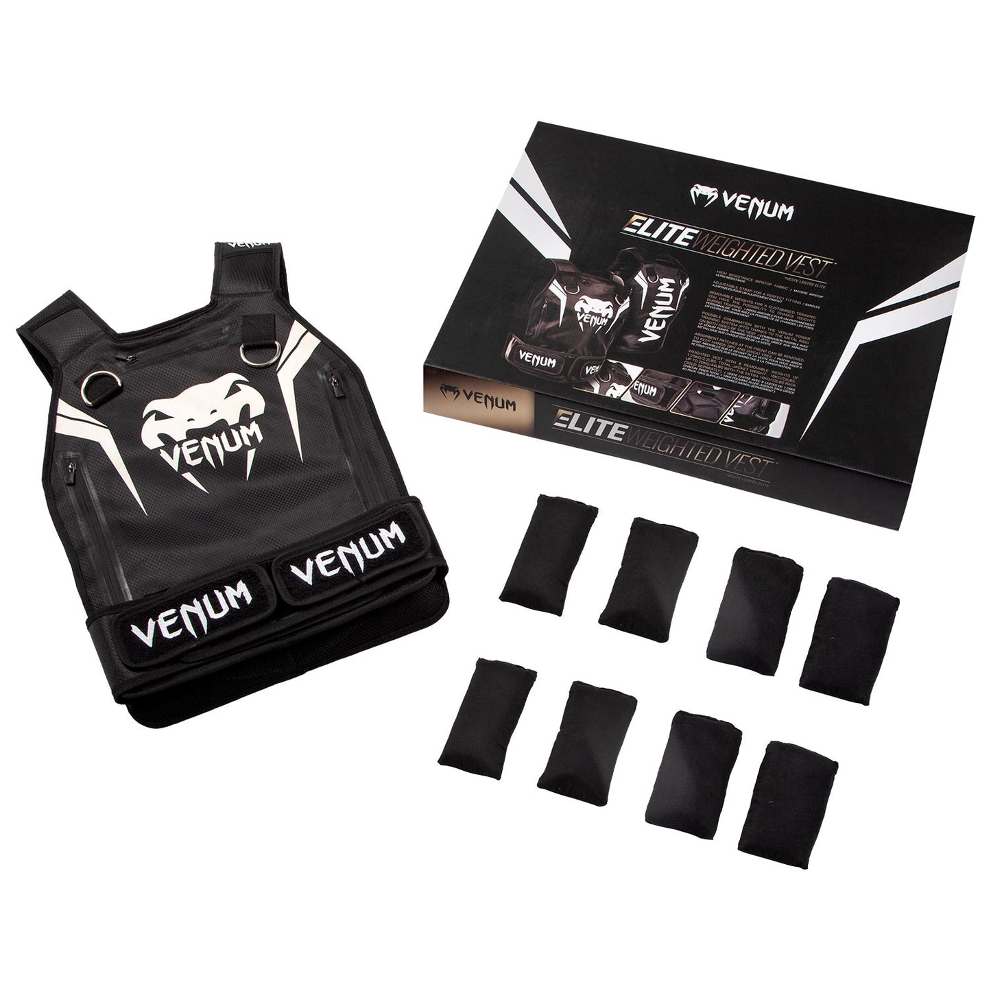 Venum Elite Gewichtsweste - Schwarz/Weiß