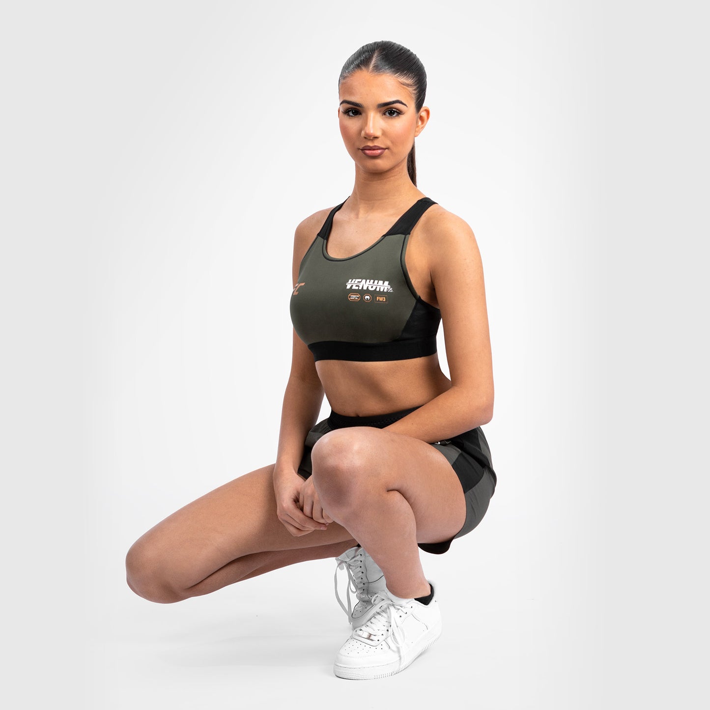 UFC Adrenaline by Venum Fight Week Sport-BH für Frauen - Khaki/Bronze