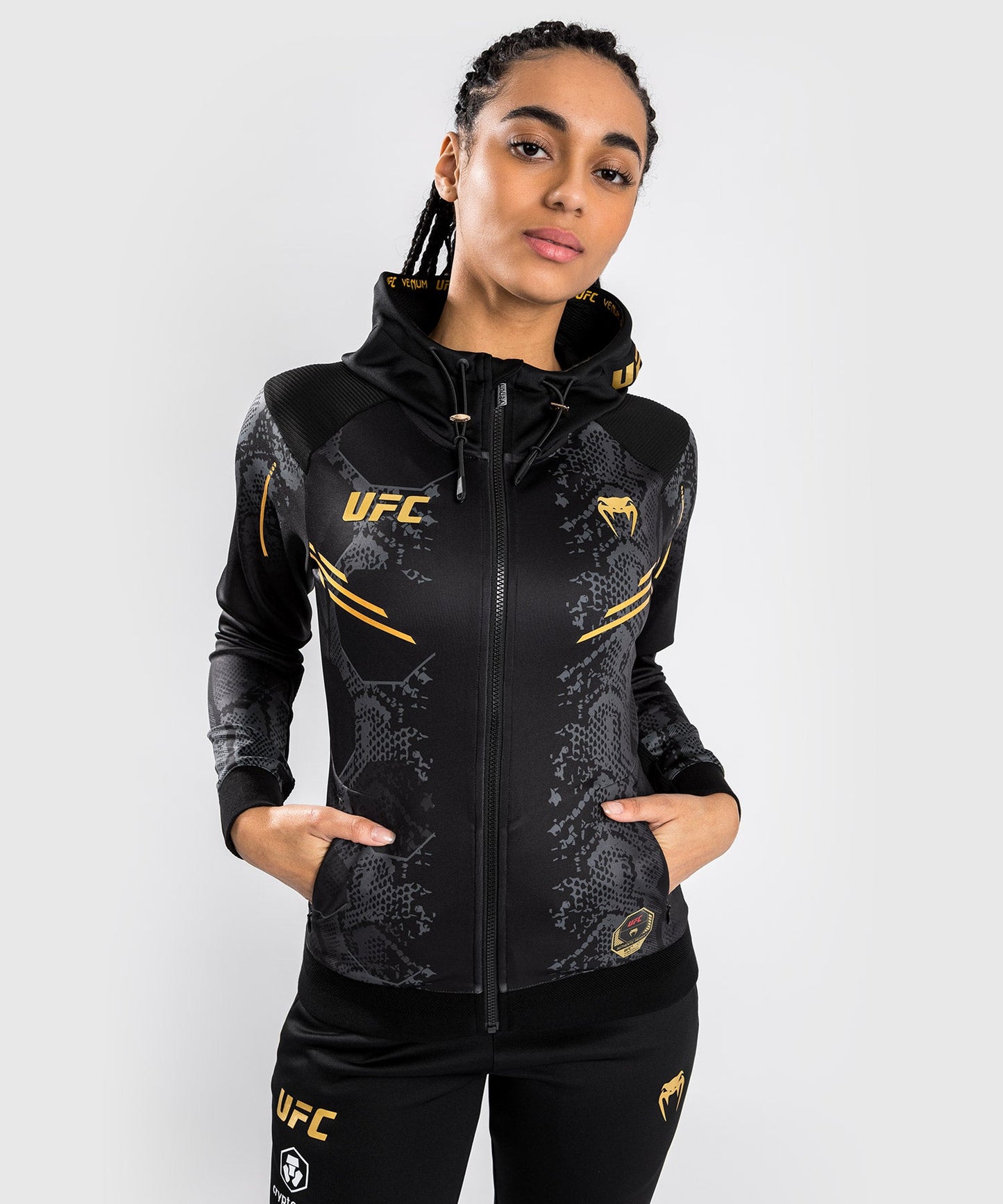 UFC Adrenaline by Venum Authentic Fight Night Personalisierte Jacke für Frauen - Champion