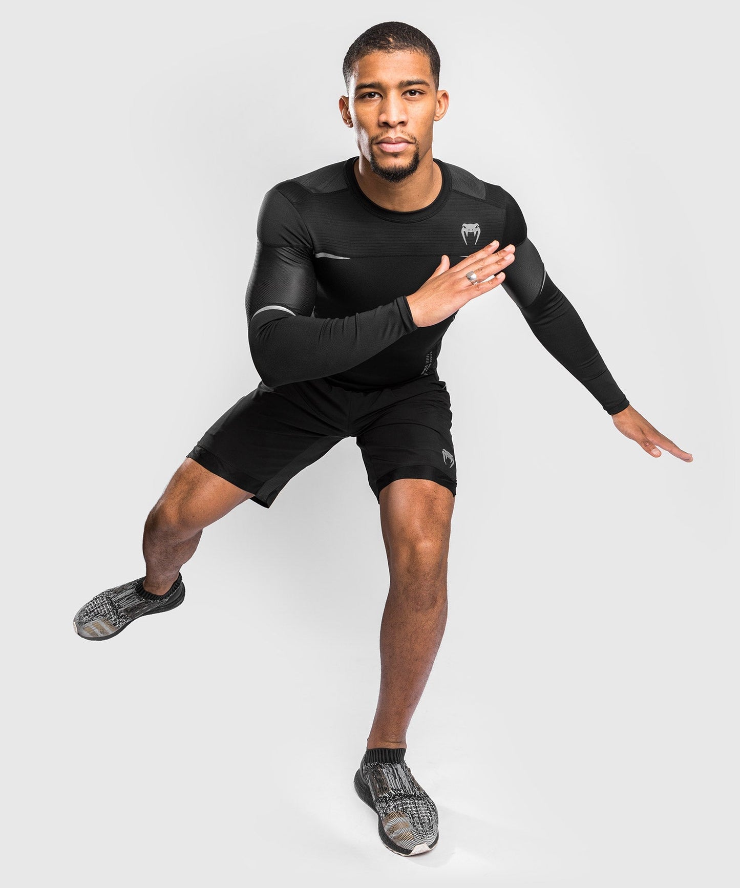 Venum Tempest 2.0 Kompressionsshirt (Langarm) : Schwarz / Grau