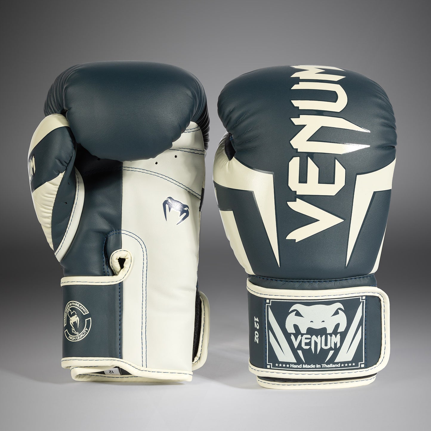 Venum Elite Boxhandschuhe - Weiß/Marineblau