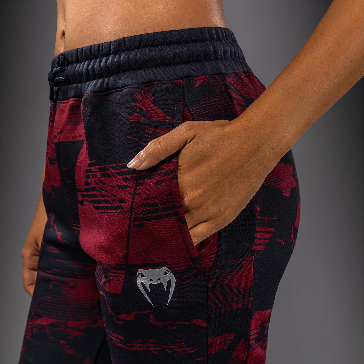 UFC Zenith by Venum Authentic Fight Week Hose Damen - Marineblau/Burgunderrot/Silber
