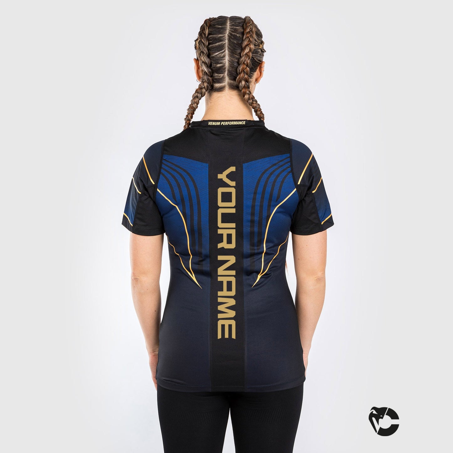 UFC Venum Personalisiertes authentisches Fight Night 2.0 Walkout-Trikot für Frauen – Midnight Edition - Champion