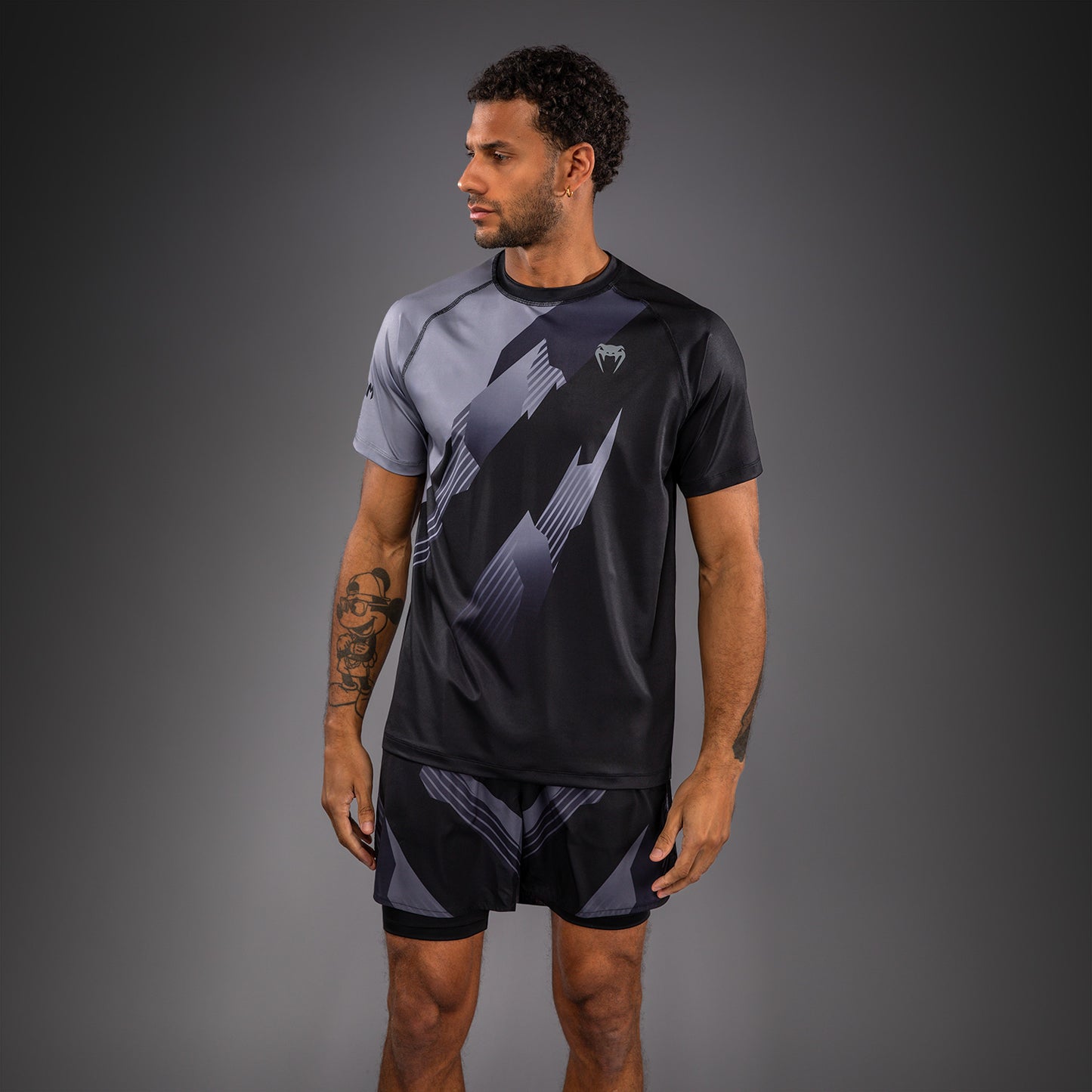 Venum No-Gi 6.0 Dry-Tech T-Shirt - Schwarz/Grau