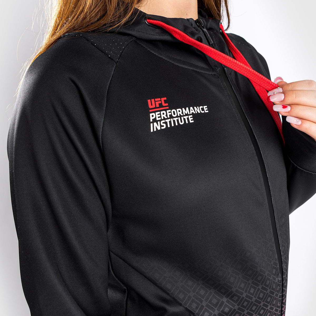 Venum UFC Performance Institute Sweatshirt mit Kapuze – Für Damen – Schwarz/Rot