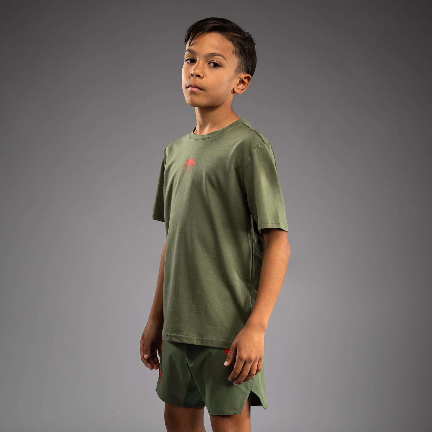 Venum Contender Kinder T-Shirt - Armeegrün/Orange