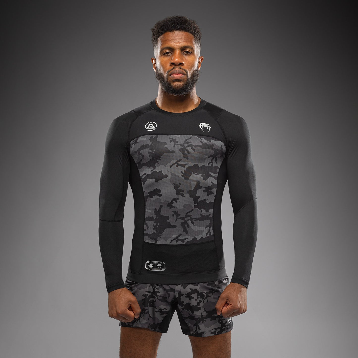 Venum x Polaris Langarm Rashguard - Schwarz/Grau