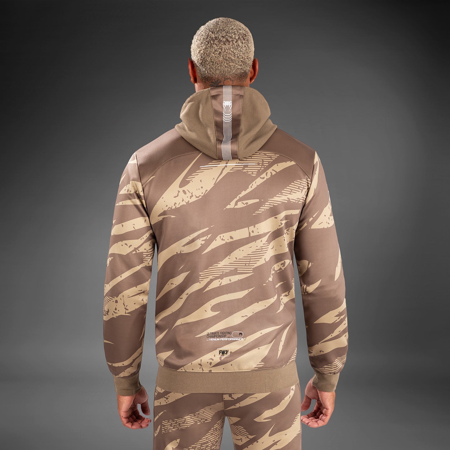 UFC Adrenaline by Venum Fight Week Herren Zip Hoodie - Desert Camo