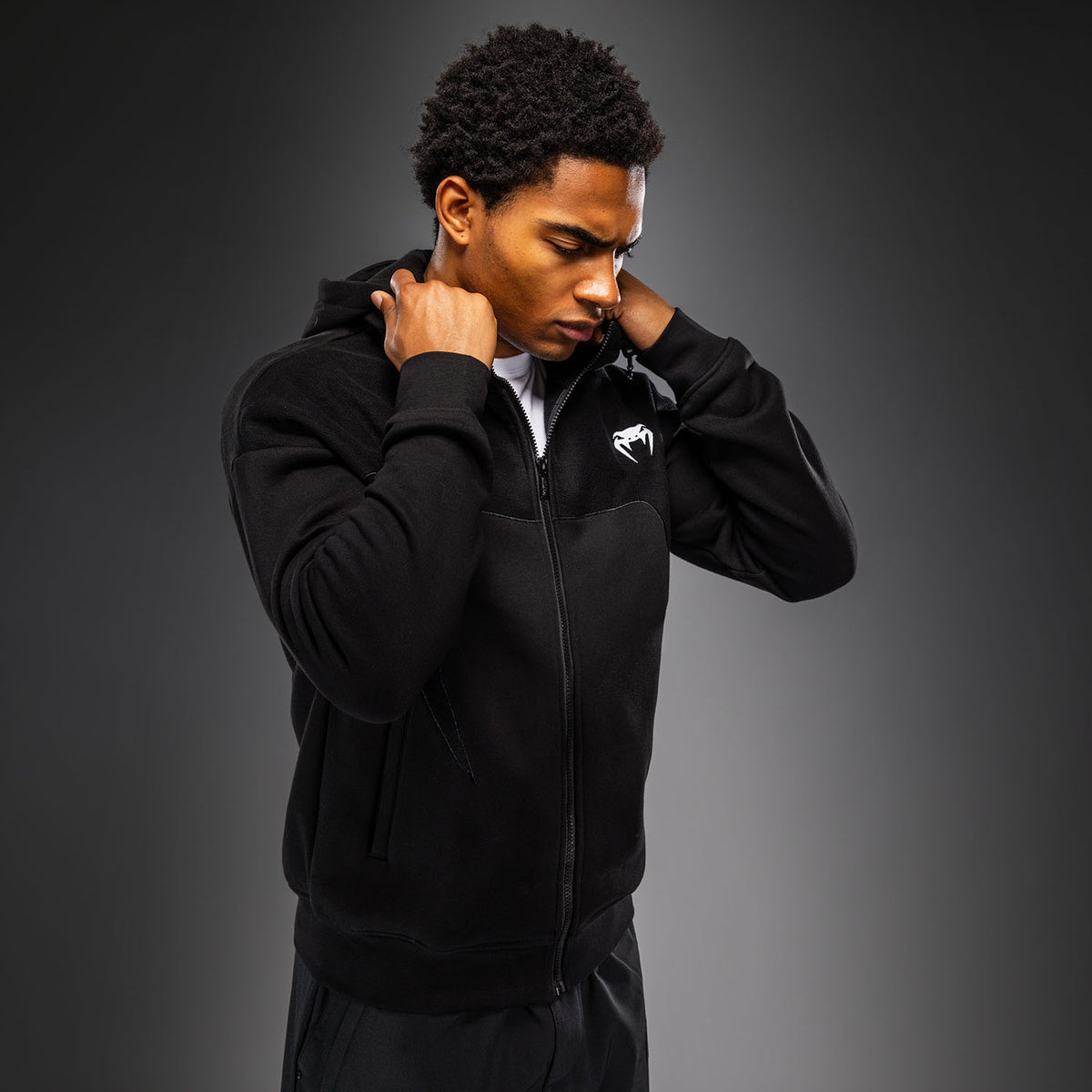 Venum Attack Fleece & Weave Trainingsjacke - Schwarz