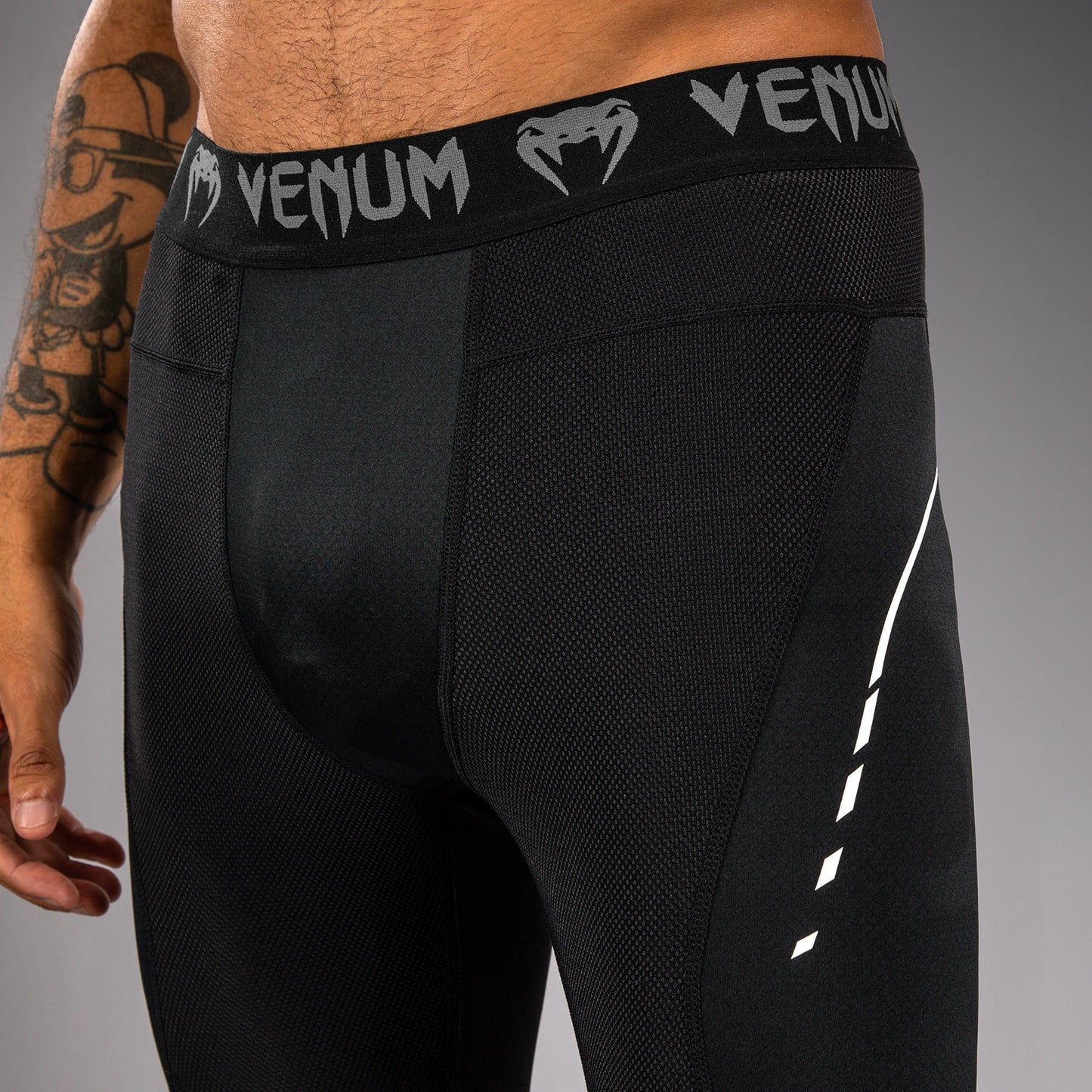 Venum Adrenaline Spats – Schwarz/Silbergrau