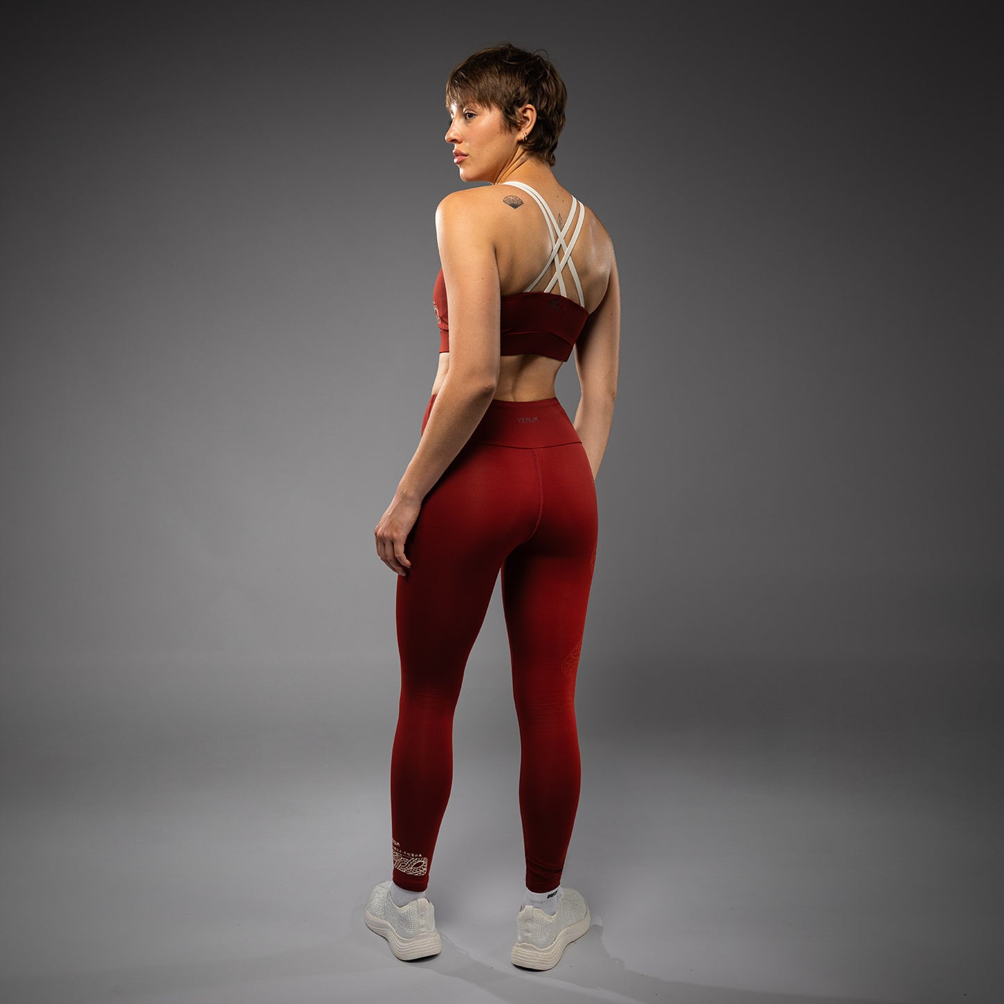 Venum Serpenti Damen Leggings – Burgunder/Elfenbein
