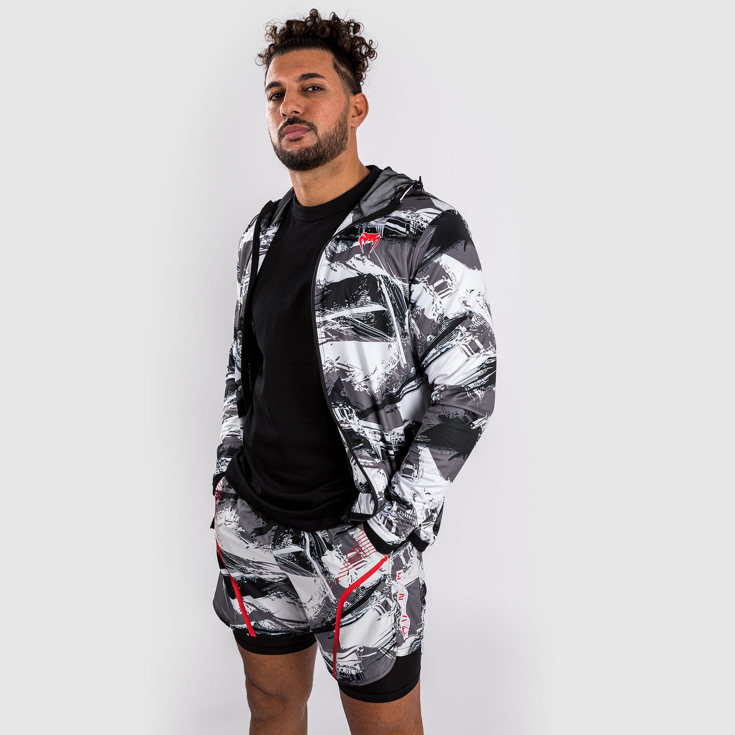 Venum Electron 3.0 Hoodie - Grau/Rot