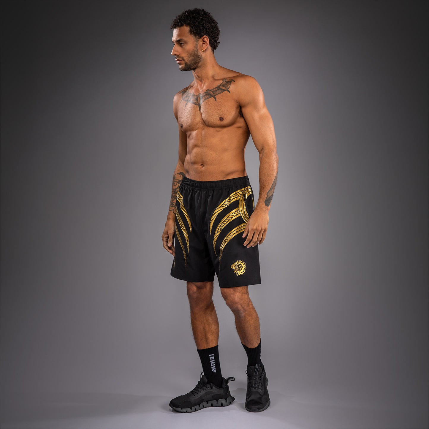 Venum x Mike Tyson Tiger Trainingsshorts - Schwarz/Gold