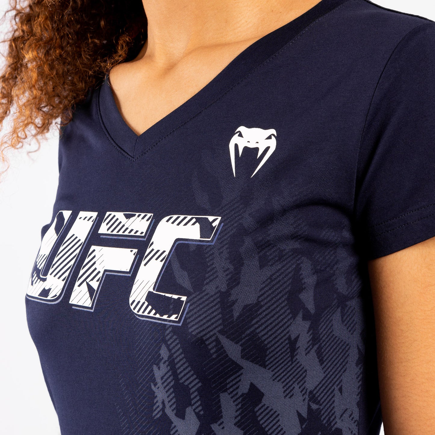 UFC Venum Authentic Fight Week Damen Kurzarm T-Shirt - Marineblau
