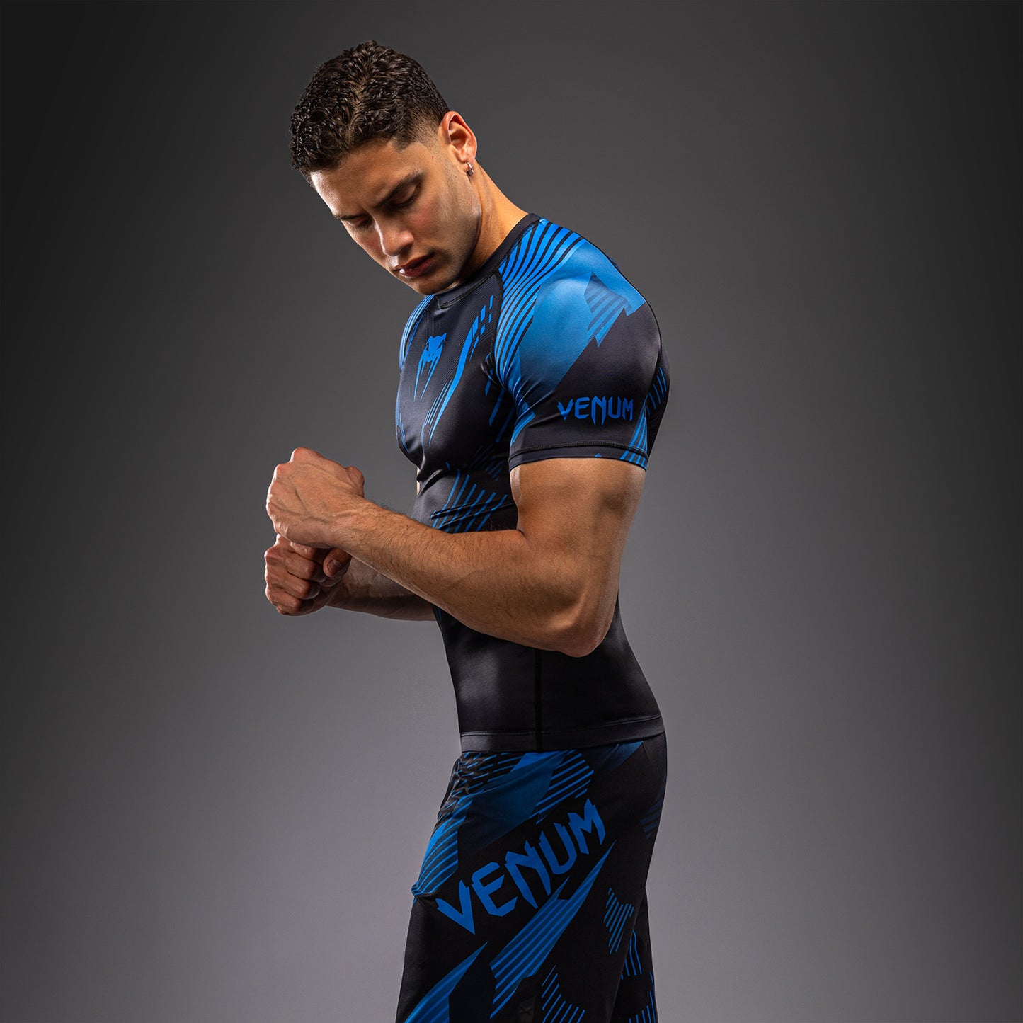 Venum No-Gi 6.0 Rashguard Kurzarm - Schwarz/Blau