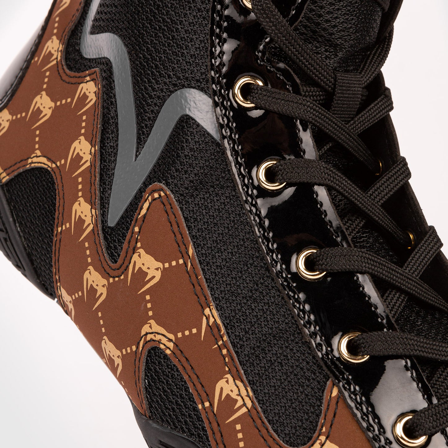 Venum Elite Evo Monogram Boxing Schuhe – Schwarz/Braun