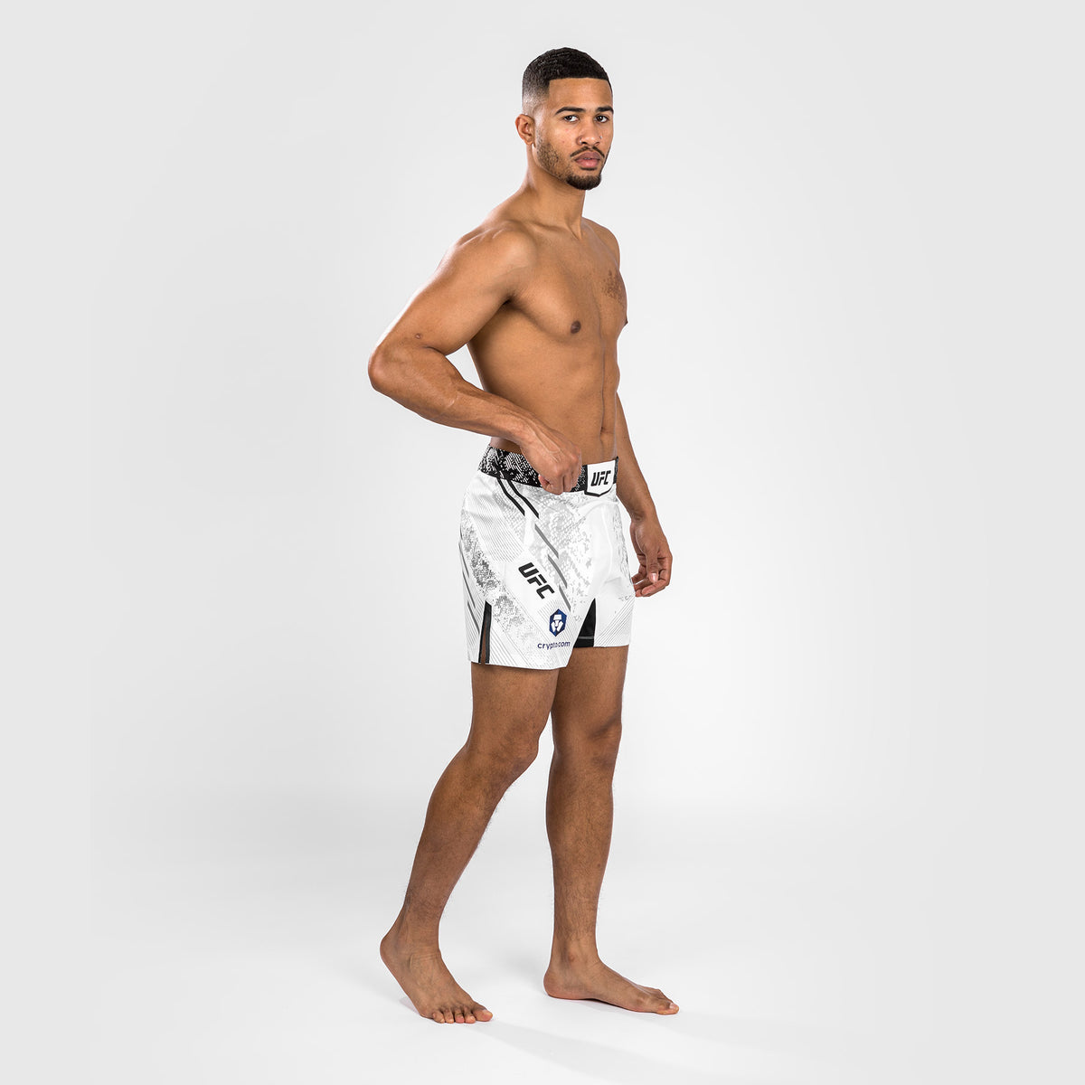 UFC Adrenaline by Venum Personalisierte Authentic Fight Night Herren-Kampfshort - Kurze Passform - Weiß