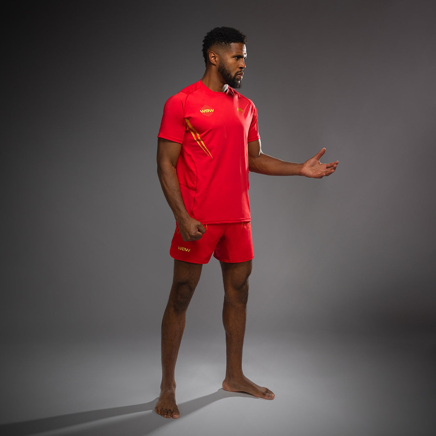 Venum x WOW FC Dry-Tech T-Shirt - Fury Rot/Gold