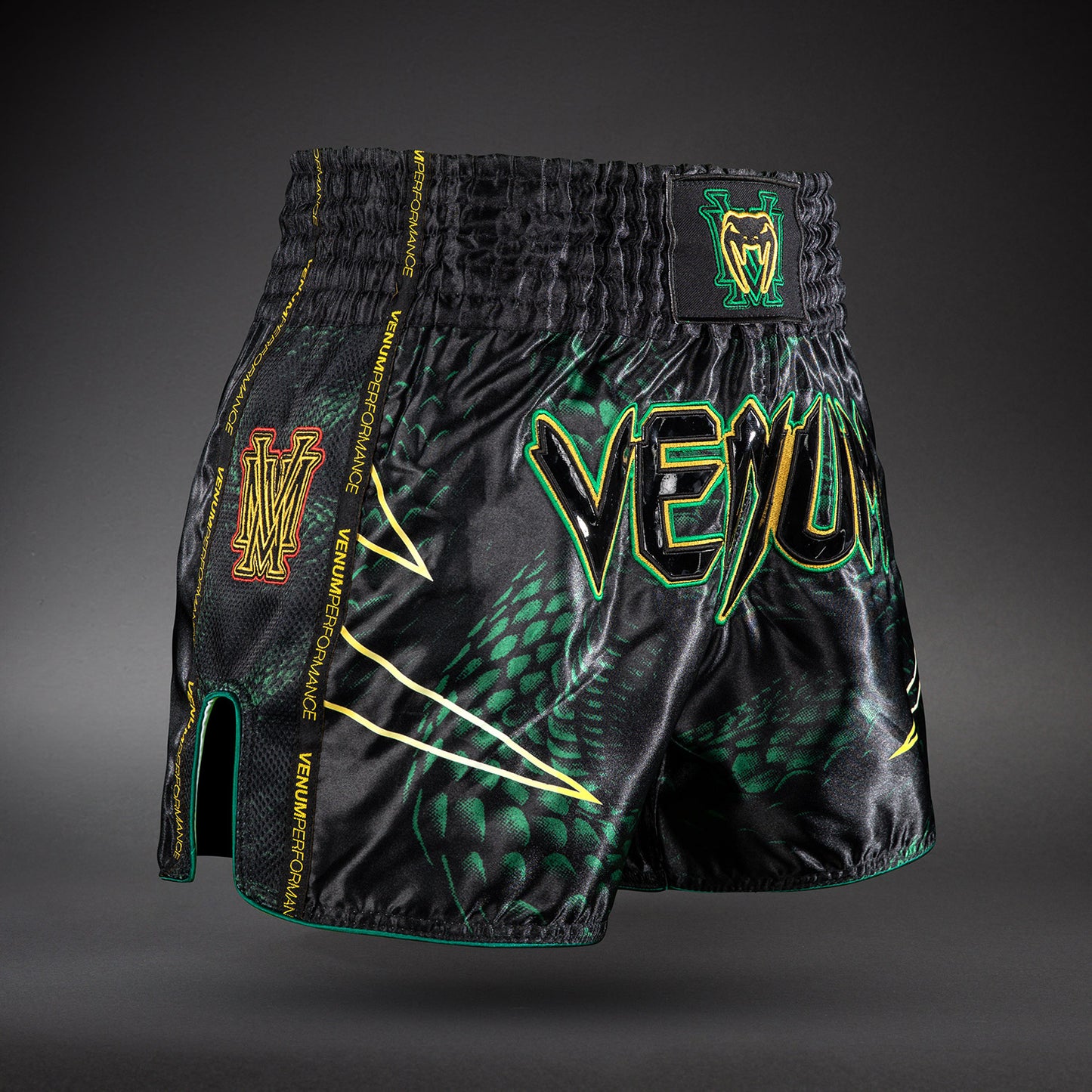 Venum Matupa Muay-Thai-Shorts - Schwarz/Grün/Gold