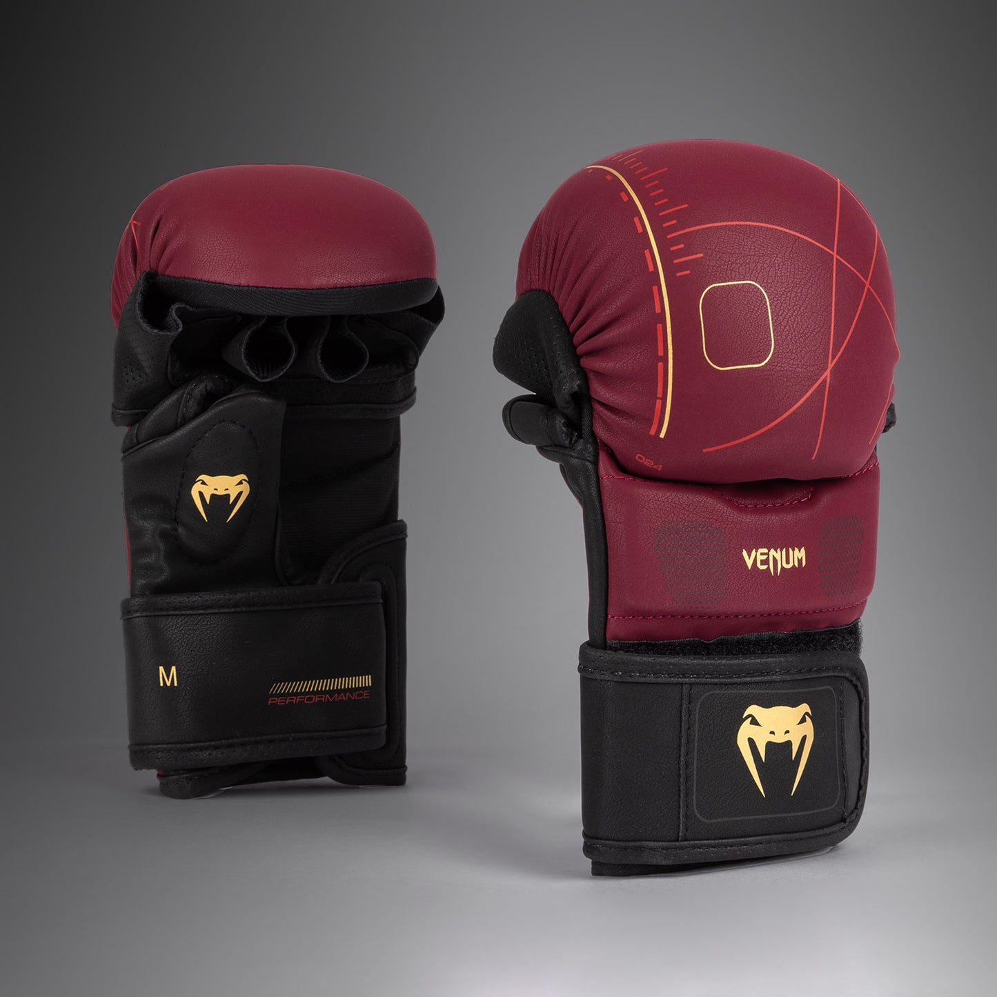 Venum Tactical XT Sparringhandschuhe - Schwarz/Bordeaux/Gold