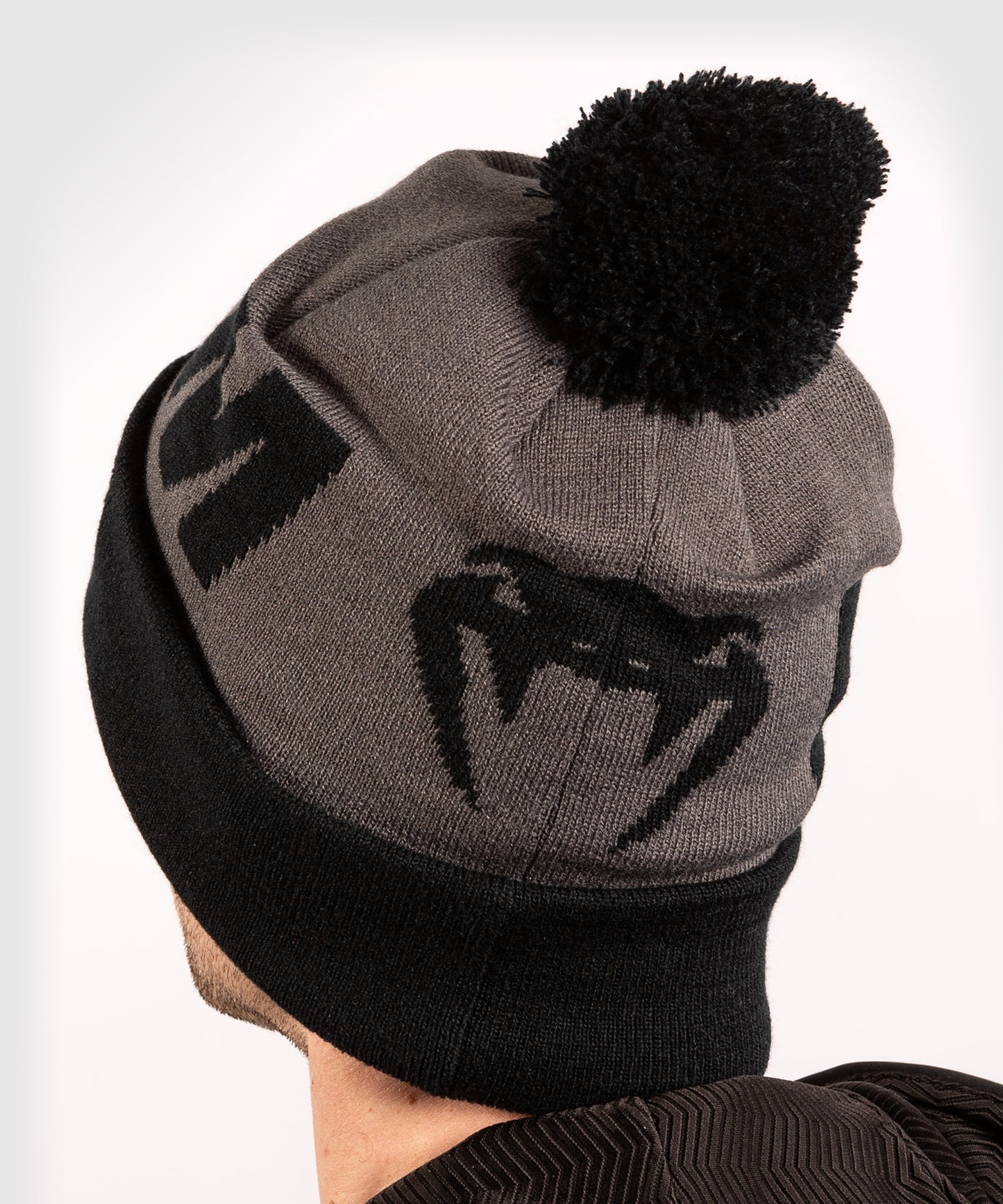 Venum Elite Beanie mit Pompon - Grau/Schwarz