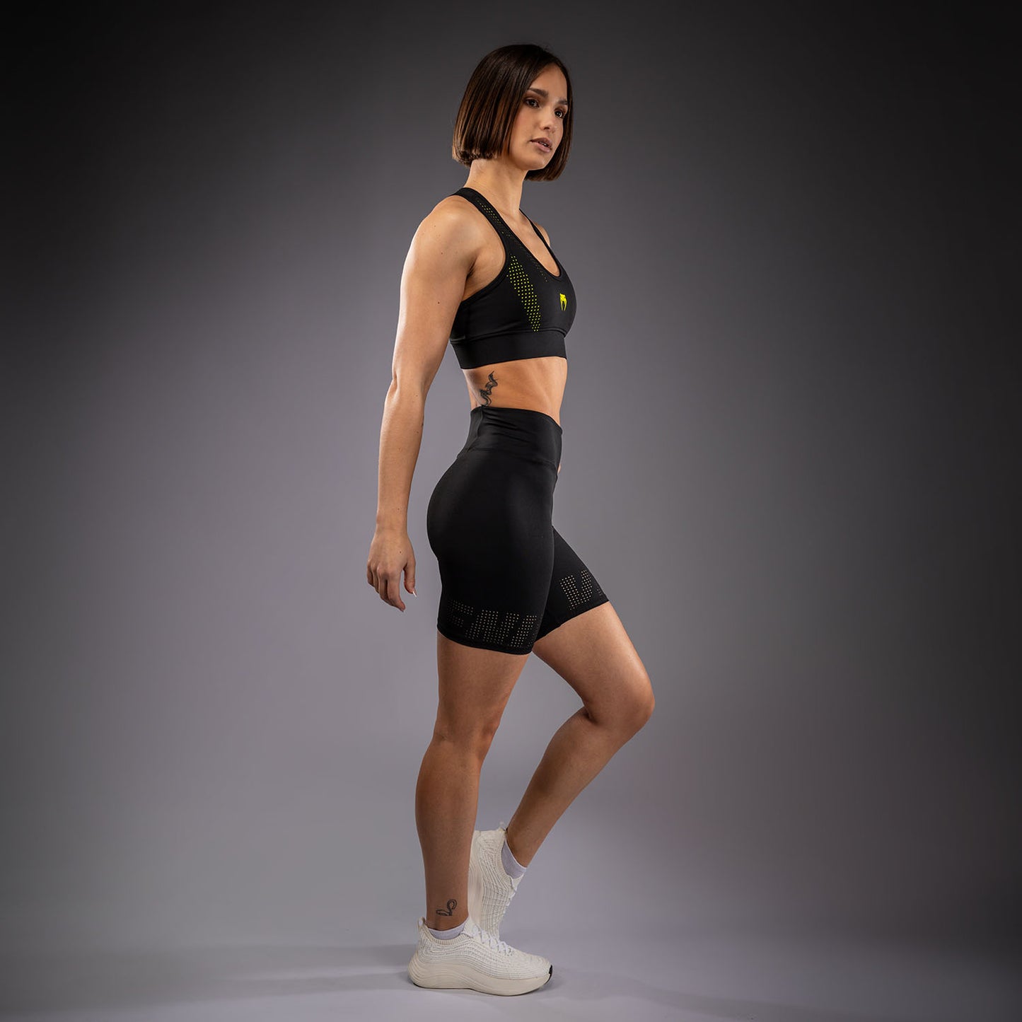 Venum Lazer Kompressionsshorts für Damen - Schwarz/Gelb